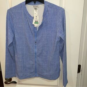 NWT Tommy Bahama Island Cays Full-Zip Long-Sleeve Sun protection Shirt size L
